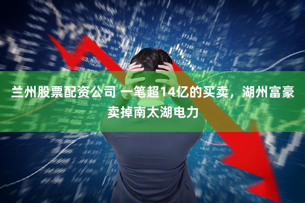 兰州股票配资公司 一笔超14亿的买卖，湖州富豪卖掉南太湖电力